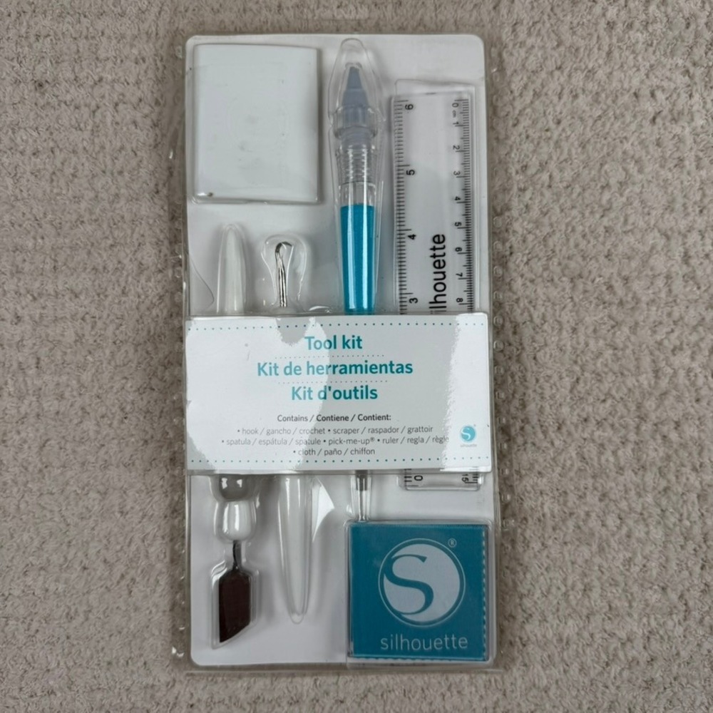 Silhouette Tool Kit 6-Piece Set for Vinyl and Crafting TOOL-KIT Blue White